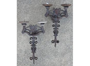 Iron Wall Candle Holders