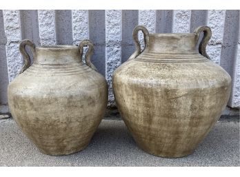 Pair Of Handled Urns