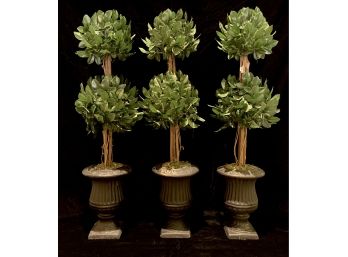 Trio Of 2 Tiered Faux Topiaries
