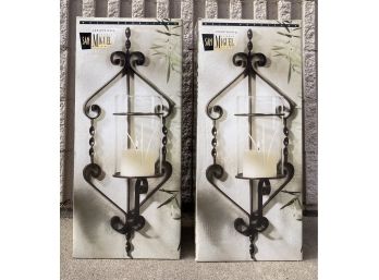 2 Corinthian Wall Hurricane By San Miguel Candle Lamp