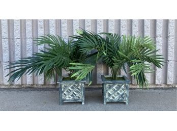Pair Of Faux Palms