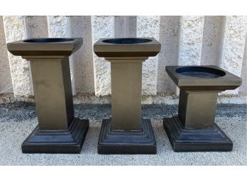 Trio Of Pillar Candle Holders