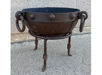 Metal Bowl With Pedestal