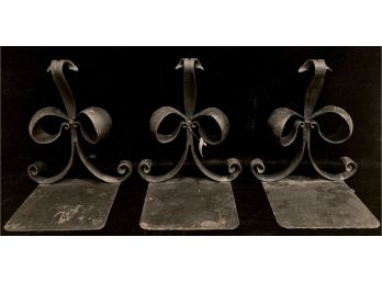 Three Metal Bookends