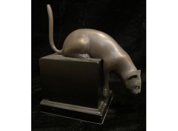 Brushed Metal Cat Bookend 3 Of 3