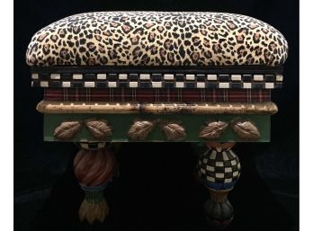 Ornate Foot Stool With Storage