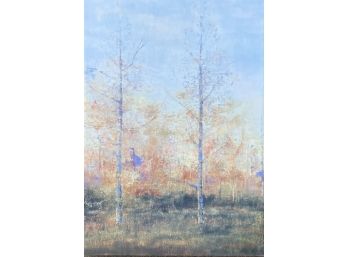 Two Trees In Stretched Canvas, No Frame