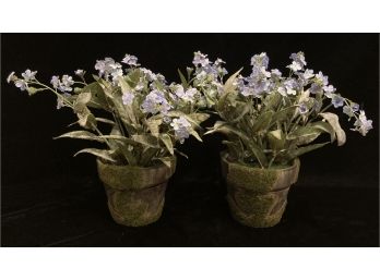 Pair Of Faux Forget Me Nots