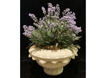 Faux Lavender In Baroque Style Planter