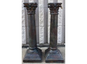 Composite Column Iron Candleholders