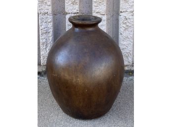 Rounded Clay Vase