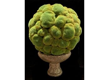 Round Mossy Topiary With Planter