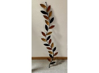 Sheet Metal Leaf Wall Art With Fall Colors