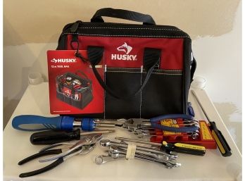 Husky 12' Tool Bag With Assorted Tools