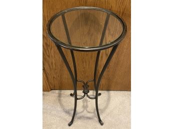 Knotted Metal Side Table With Removable Glass Top