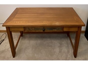 Aspen Rustic Computer Desk With Foldable Keyboard Drawer