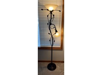 Solid Metal Tree Style Floor Lamp With Reading Light