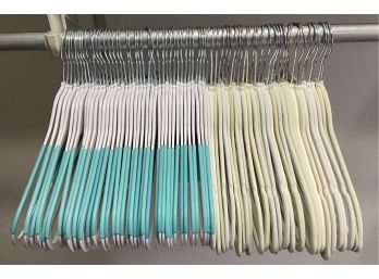 Collection Of Plastic/felt Lined Clothing Hangers