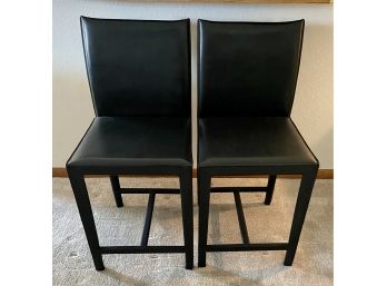 Maria Yee Inc. Faux Leather Bar Stools With Metal Frames