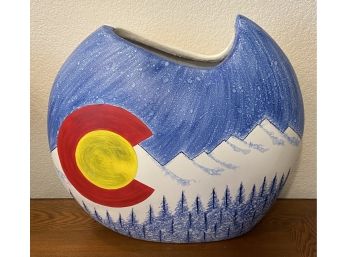 Large Clay Colorado Abstract Vase