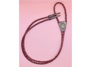 Turquoise And Sterling Silver Bolo Tie