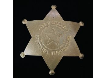 Official Brothel Inspector Badge