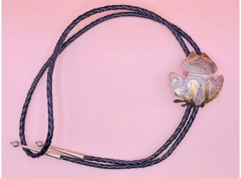 Sterling Silver Frog Bolo Tie