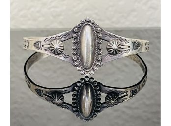 Bell Trading Post Marked Sterling Silver Cuff Bracelet