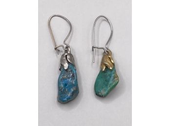 Mismatched Turquoise Drop Earrings