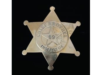 Chief Brothel Inspector Star Badge