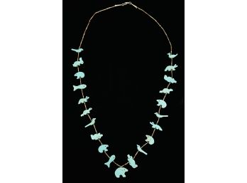 Turquoise Zuni Fetish Necklace