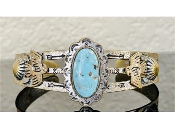 Fred Harvey Era Turquoise Bracelet (cuff)