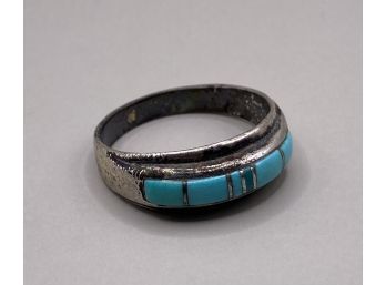 Old Pawn Sterling Silver Turquoise Ring