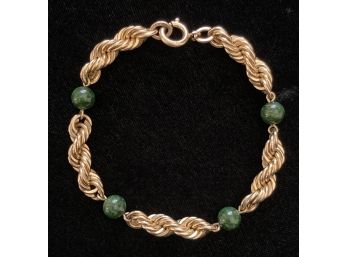 12 Kt Gold Filled Rope Chain Bracelet
