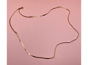 14Kt Gold Herringbone Chain Necklace