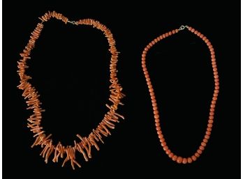 Pair Of Coral Necklaces