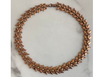 Renoir Marked Copper Toned Necklace