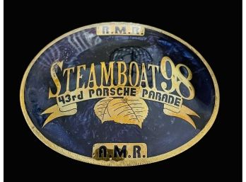 Vintage Johnson And Held Steamboat 98, 43rd Porsche Parade Belt Buckle Limited Edition 2/250