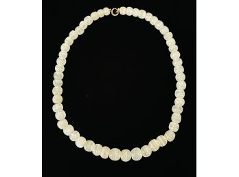 Polished White Stone Necklace