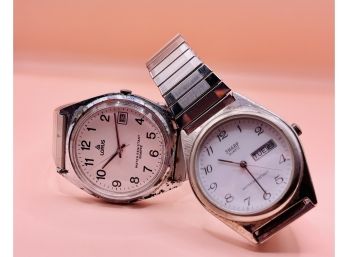 Pair Of Stainless Steel Wristwatches, Incl. Lorus