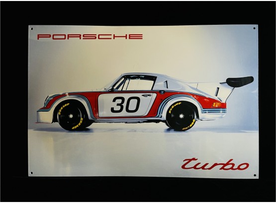 Vintage Authentic Porsche Enamel Plate,Limited Edition W Certificate Of Authenticity Numbered 15492000