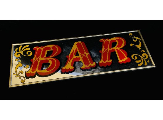 Vintage Bar Sign With Cork Back