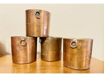4 Vintage Made In Germany Copper Cups 1 Of 3