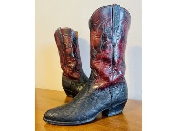 Lucchese Cheery & Black Western Boots Men's Size 10