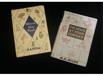 2 Vintage A.A. Milne Winnie The Pooh Hardback Books