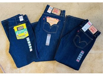 3 NWT Levi's & Wrangler Men's Jeans Size 34 X 30