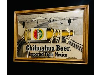 Vintage Chihuahua Beer Imported From Mexico Framed Poster