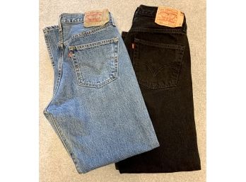 Two Levi 501 Jeans W34 L32