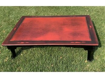 Short Red And Black Coffee Table