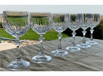 Set Of 6 Crystal Wine Glasses Marked 'Z'